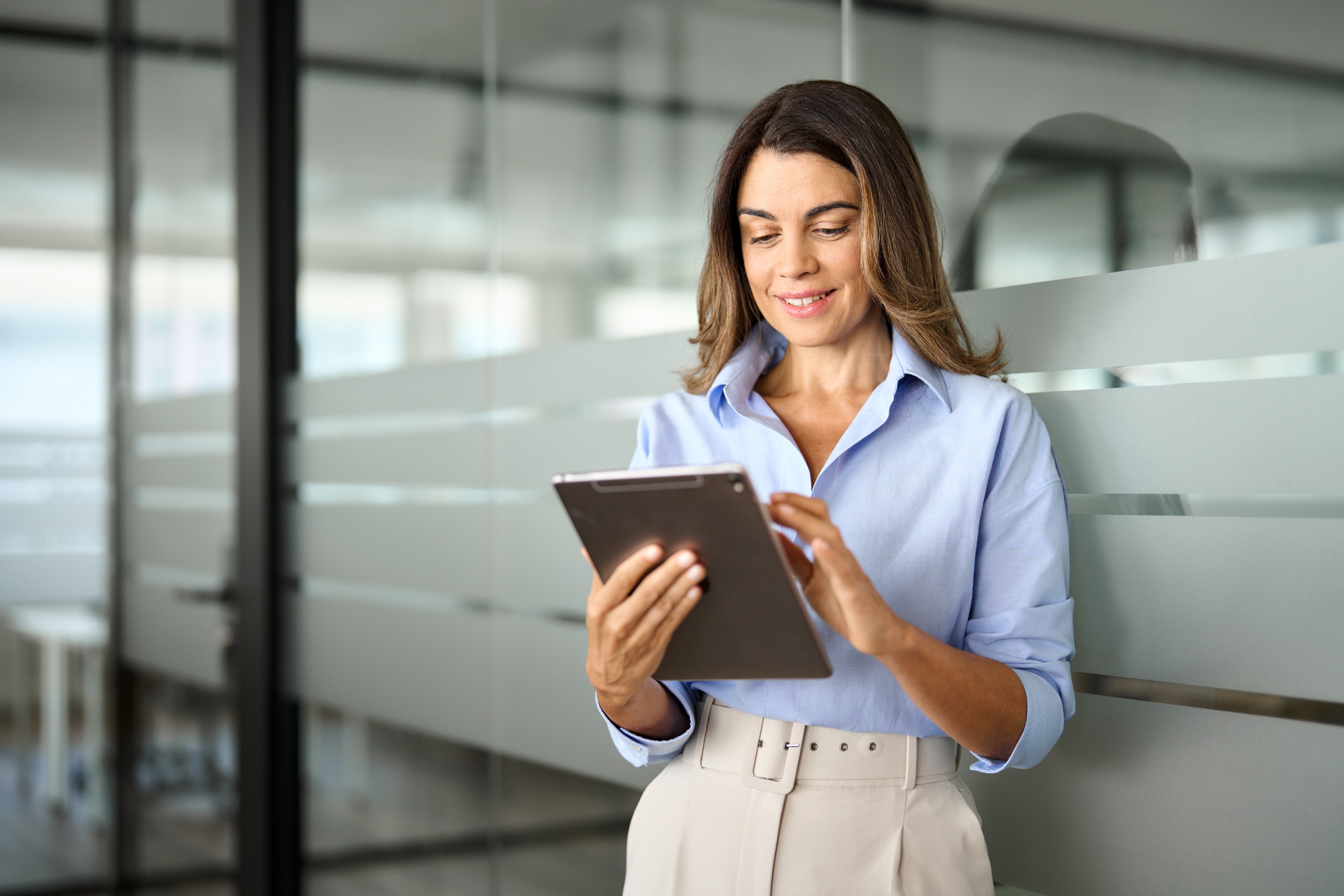 lady holding notebook image